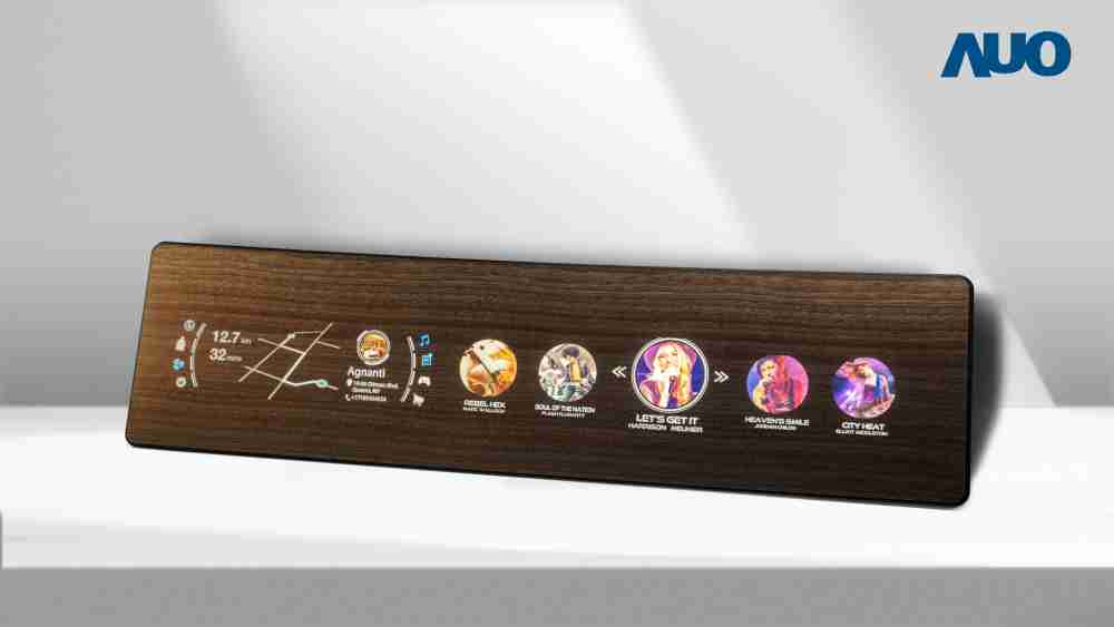 尊时凯龙研发全球最高穿透度达80%的AmLED木纹显示器，，，，可于使用时呈现高亮度、、清晰可见的信息，，，并在不使用时回归为单纯的饰板，，，节能兼具美观